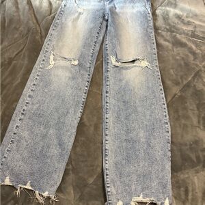 Risen Distressed Light Blue Jeans